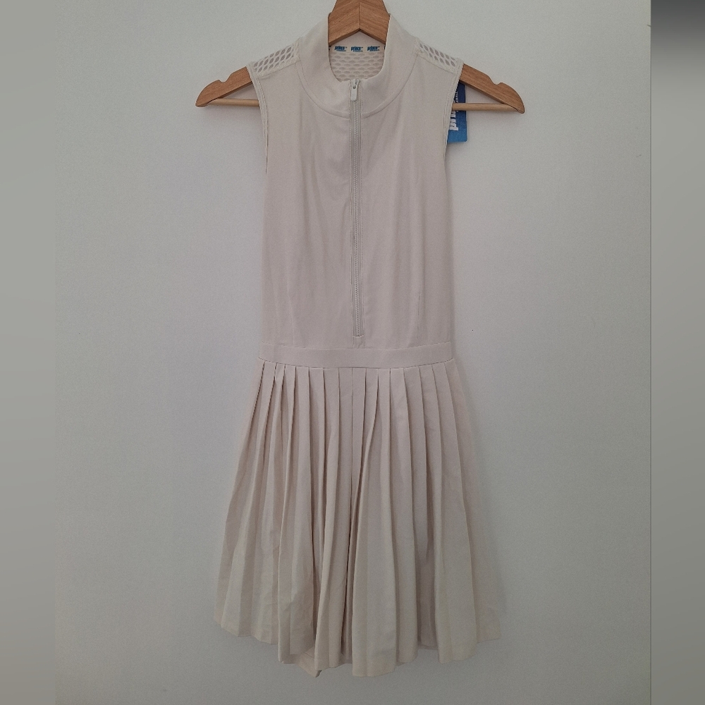 Prince Cream Zip-Front Midi Dress